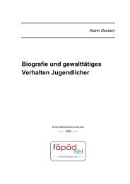 Biografie und gewalttÃ¤tiges Verhalten Jugendlicher - bei fÃ¶pÃ¤d.net