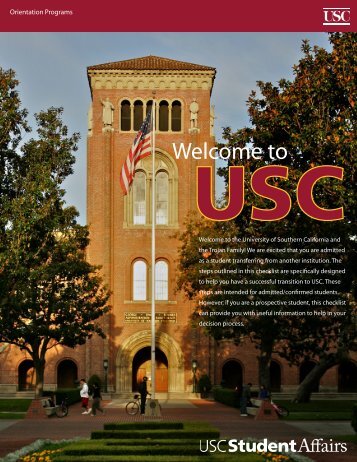 Orientation Programs - USC Student Affairs Information Technology ...