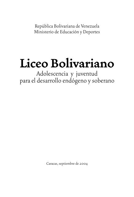 Liceo Bolivariano - OEI