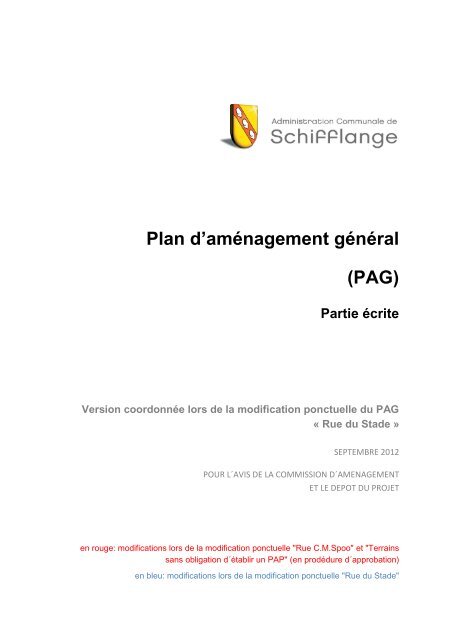 Plan d'amÃ©nagement gÃ©nÃ©ral (PAG) - Schifflange