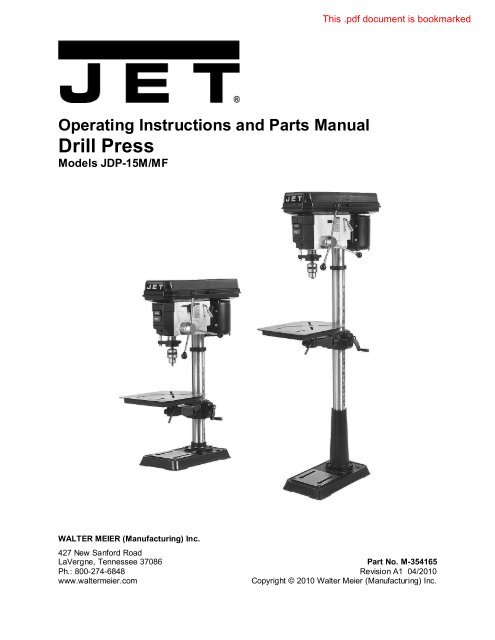 Jet 2024 drill press