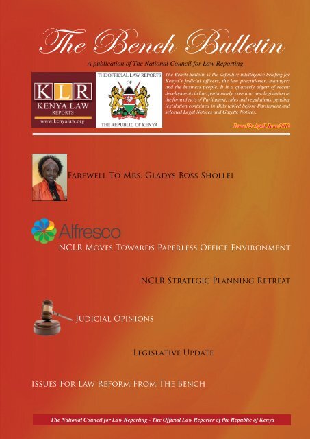 Bench Bulletin - Issue 12 - Kenya Law Reports