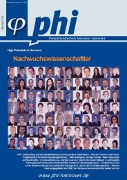 phi Ausgabe 2/2009 - Produktionstechnik Hannover informiert