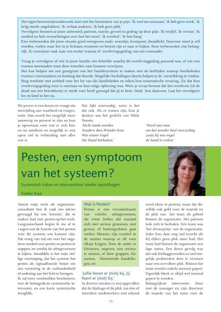 Magazine 2010 (pdf) - Bert Hellinger Instituut Nederland