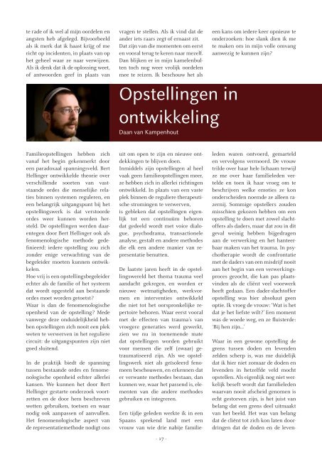 Magazine 2010 (pdf) - Bert Hellinger Instituut Nederland