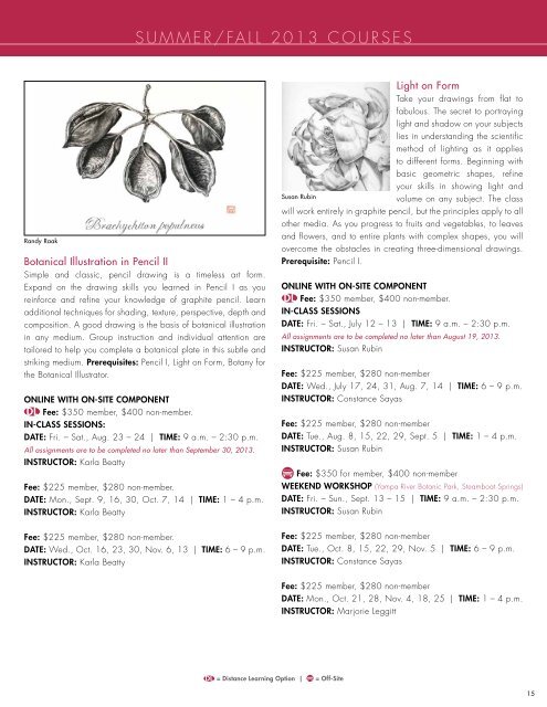 summer/fall 2013 catalog of courses - Denver Botanic Gardens