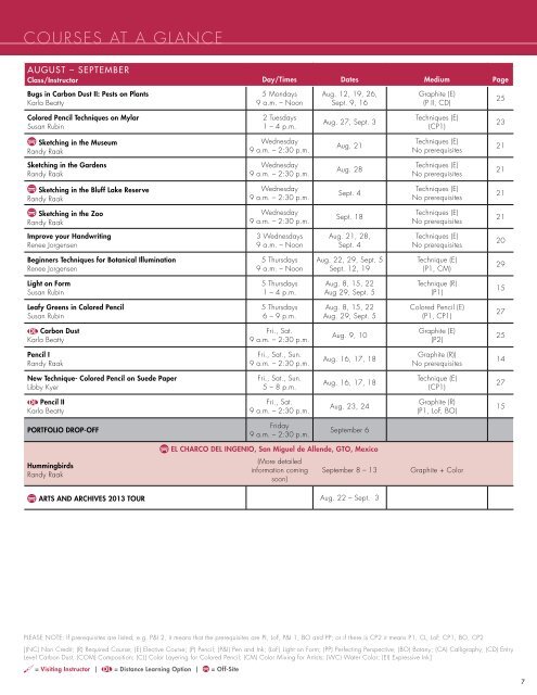 summer/fall 2013 catalog of courses - Denver Botanic Gardens