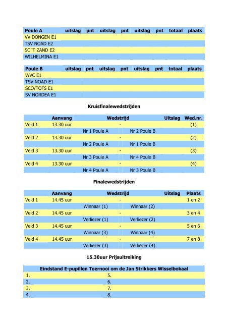 Toernooiboekje tsv NOAD 2010