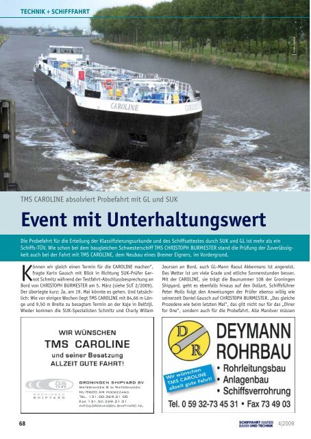 Event mit Unterhaltungswert - Gausch Tankschifffahrt GmbH