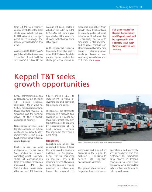 january 2010 - Keppel Corporation