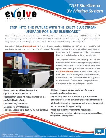 ISIJET BlueStreak UV Printing System - INX International Ink Co.