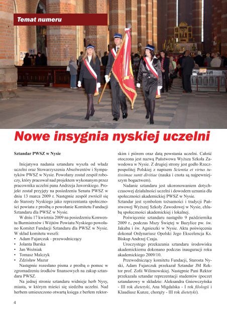 listopad 2009 - PaÅstwowa WyÅ¼sza SzkoÅa Zawodowa w Nysie