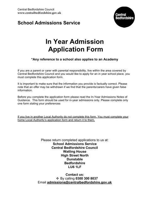 in-year-application-form-central-bedfordshire-council