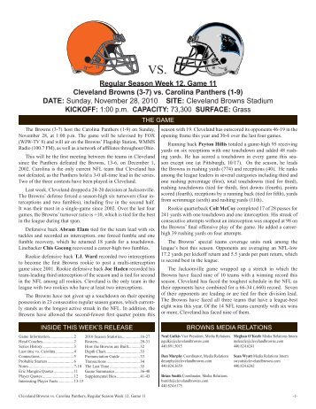 (3-7) vs - Cleveland Browns