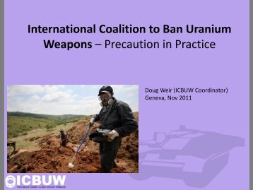 Precaution in Practice - International Coalition to Ban Uranium ...