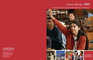 Foundation Annual Report 2005 - Investor Relations - Darden ...