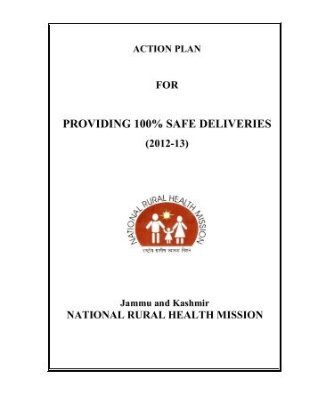 Action Plan for Providing 100% Safe Deliveries - National Rural ...