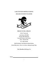 LAKE STEVENS MIDDLE SCHOOL 2012-2013 STUDENT ...