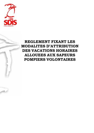 RÃ¨glement vacations - SDIS14