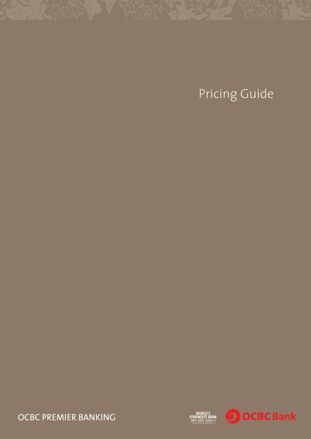Download the full pricing guide for Premier Banking ... - OCBC Bank