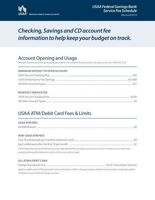 Depository Agreement and Disclosures - USAA