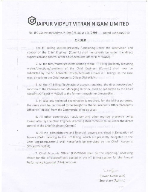 JAIPUR VIDYUT VITRAI #92 NIGAM LIMITED Jaipur Vidyut Vitran JAIPUR VIDYUT VITRAI #92 NIGAM LIMITED Jaipur Vidyut Vitran