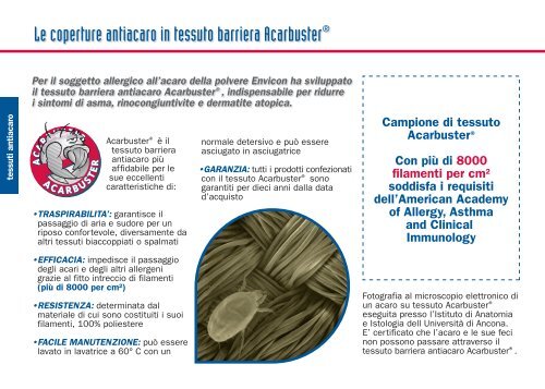 ALLERGIA ALL'ACARO DELLA POLVERE? - Envicon