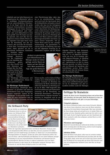 Deutschland, deine Würste - Grill-Magazin