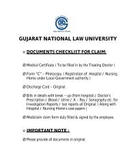 Medical Reimbursement Form - Gujarat National Law University