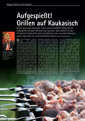 Aufgespießt! Grillen auf Kaukasisch - Grill-Magazin