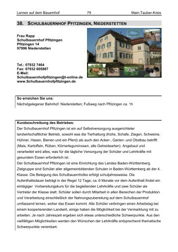 38. schulbauernhof pfitzingen, niederstetten - Pironet NDH AG