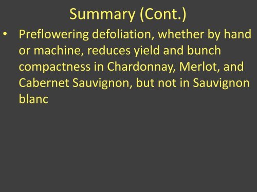 Presentation: The effects of defoliation timing and a comparison of ...