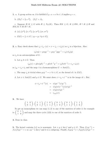 math exam solutions with 1. Use Levandosky Math 2 Prof. Solutions Midterm 136, Exam