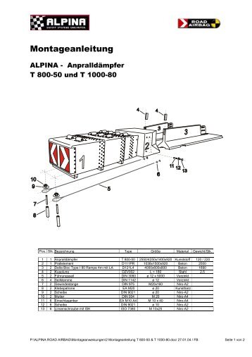 Montageanleitung - Alpina Sicherheitssysteme