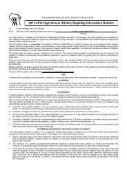 WIAA High School Athletic Eligibility Document - TCCES