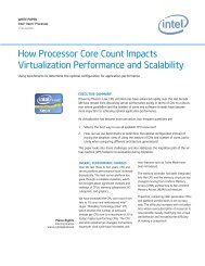 How Processor Core Count Impacts Virtualization Performance - Intel