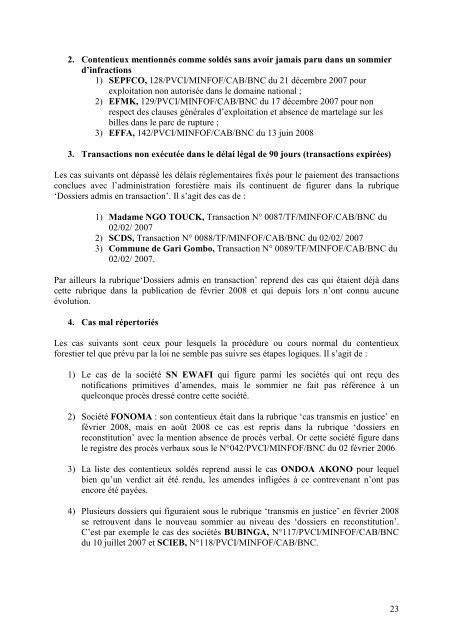 Rapport trimestriel NÂ°14 REM OI-FLEG Cameroun