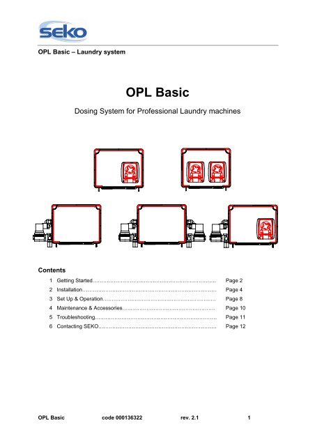 Seko OPL Basic System Instru.. - UK