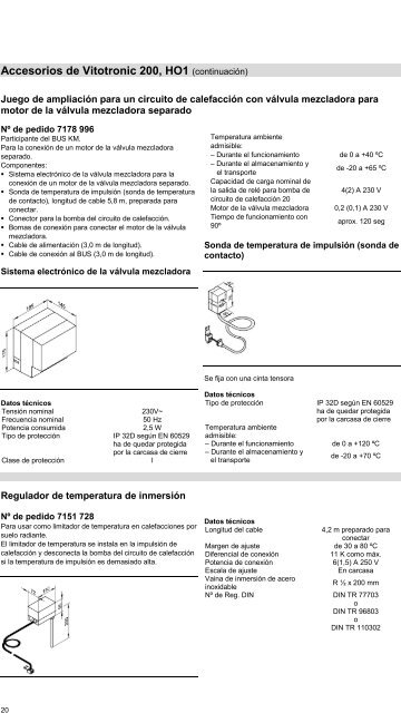 Datos técnicos Vitopend 200-W WH2A - Viessmann