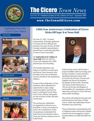 The Cicero Town News - The Town of Cicero