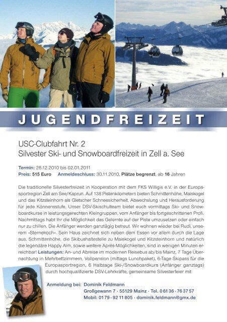 Das Fahrtenprogramm 2010/2011 als .pdf-Datei zum ... - USC Mainz