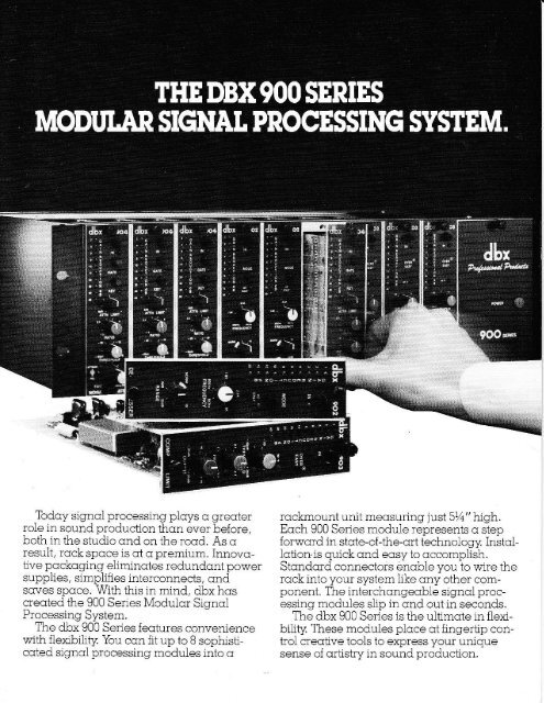 DBX900_series_1983_catalog - Preservation Sound