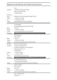 TheoChem at RUB - Members - All - Lehrstuhl für Theoretische ...