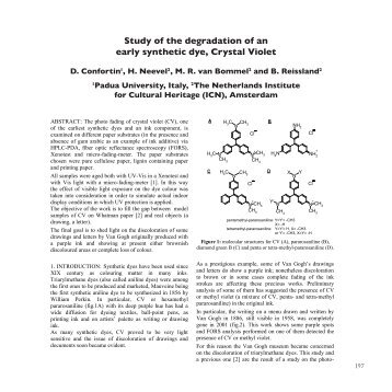 Study of the degradation of an early synthetic dye, Crystal Violet