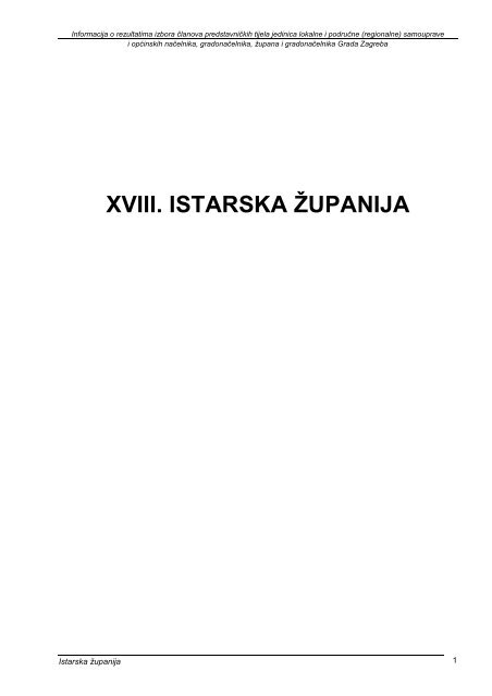 XVIII. ISTARSKA ŽUPANIJA