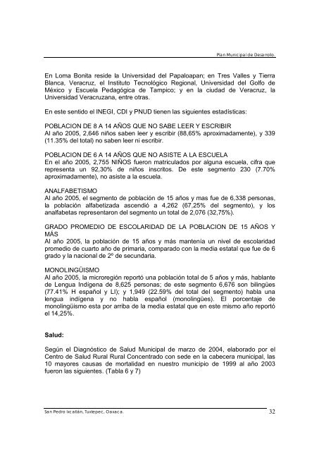 plan municipal de desarrollo 2008 - Secretaria de Finanzas