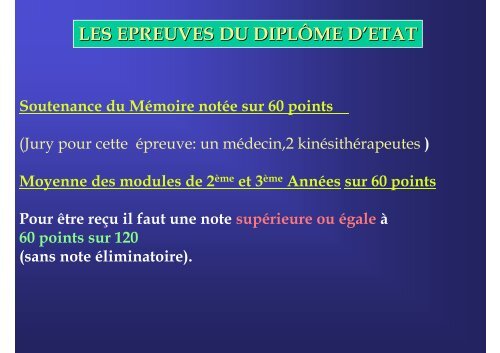 LES ETUDES DE MASSO-KINESITHERAPIE - Timone.univ-mrs.fr