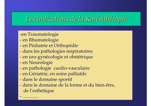 LES ETUDES DE MASSO-KINESITHERAPIE - Timone.univ-mrs.fr