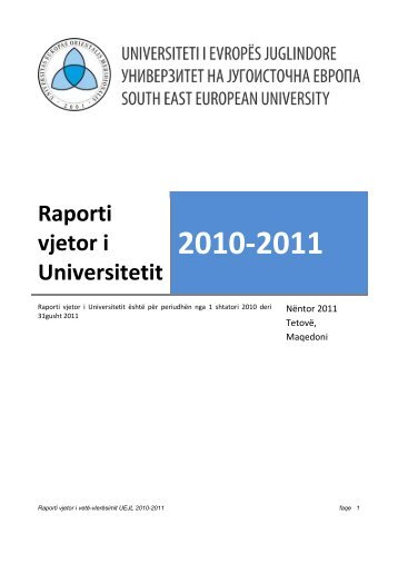 Raporti i universitetit-2010/2011