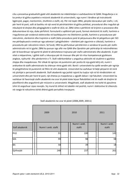 Raporti i universitetit-2010/2011